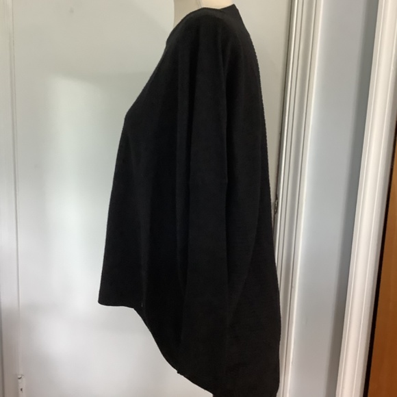 LAFAYETTE 148 SMALL BLACK WOOL SWEATER LIGHTWEIGHT DOLMAN SLEEVE RELAXED… - Picture 4 of 14